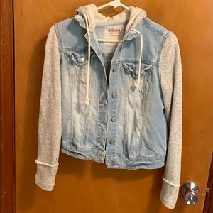 Hooded jean jacket
